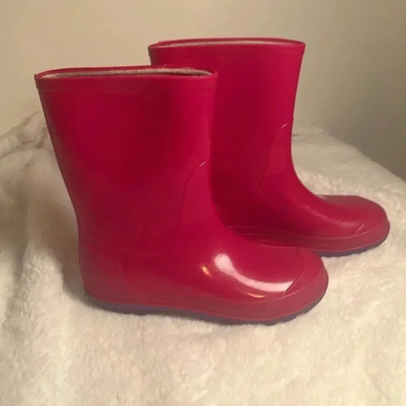 Other - Girls Pink & Purple Rain Boots Rubber -Size 13-1